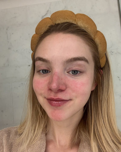 Before: a customer’s face.